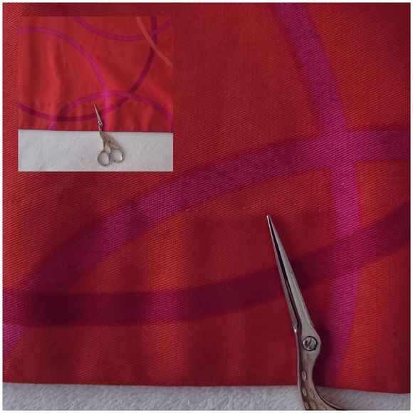 Vintage Swedish Brand Rudholms Bold Red-Orange Full Length Cotton Skirt SMALL - Picture 6 of 12